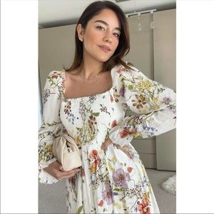 H&M Wildflower Smocked Dress